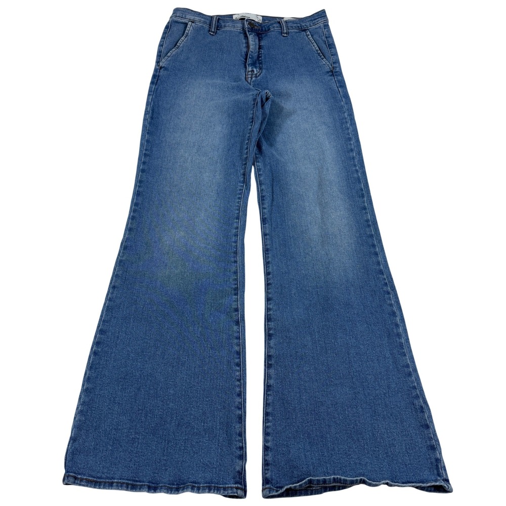 Y2K Sam Edelman Bay Flare Trouser Jeans Medium Wash Denim Women's 29 Boho Whimsy